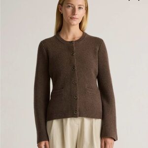 NWT Mongolian cashmere flared sleeve cardigan